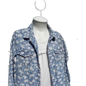 Old Navy Girls Floral DenimButton Shirt Sz. M (8)